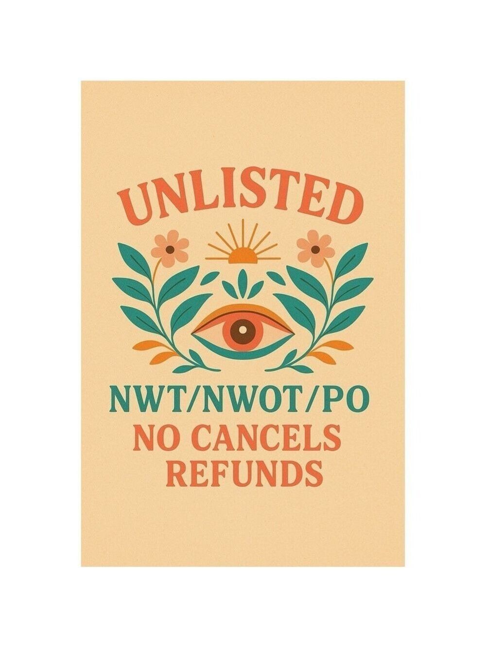Unlisted! NWT/NWOT/Pre-Owned No Cancels - Picture 1 of 3